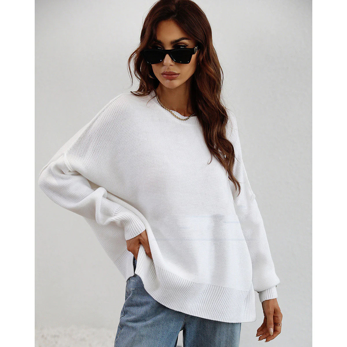 Women's Long Sleeve Crew Neck Sweater