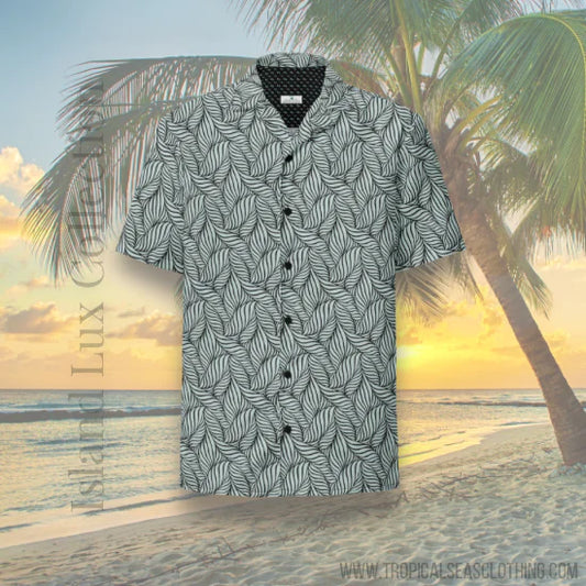 Grey Palm button shirt