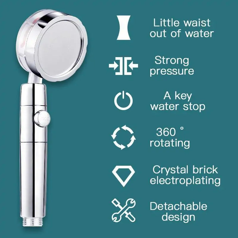 360 Rotating High Pressure Water Saving Shower Head