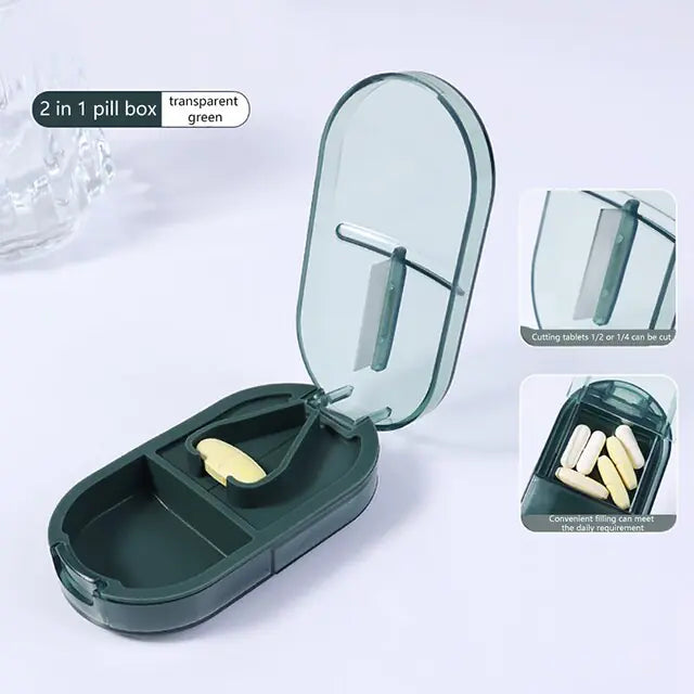 Portable Travel Pill Organizer Case