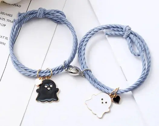 Ghost Emoji Couple Bracelet