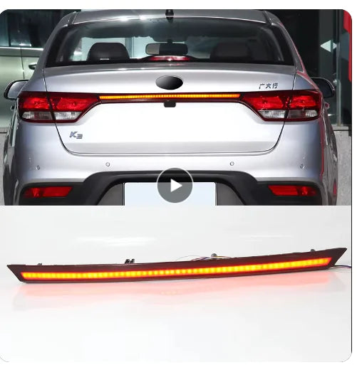 Rear Bumper Trunk Tail Light For Kia Rio 4 Sedan 2017-2020 Car LED Rear Running Light Brake Dynamic Turn Signal Reflector