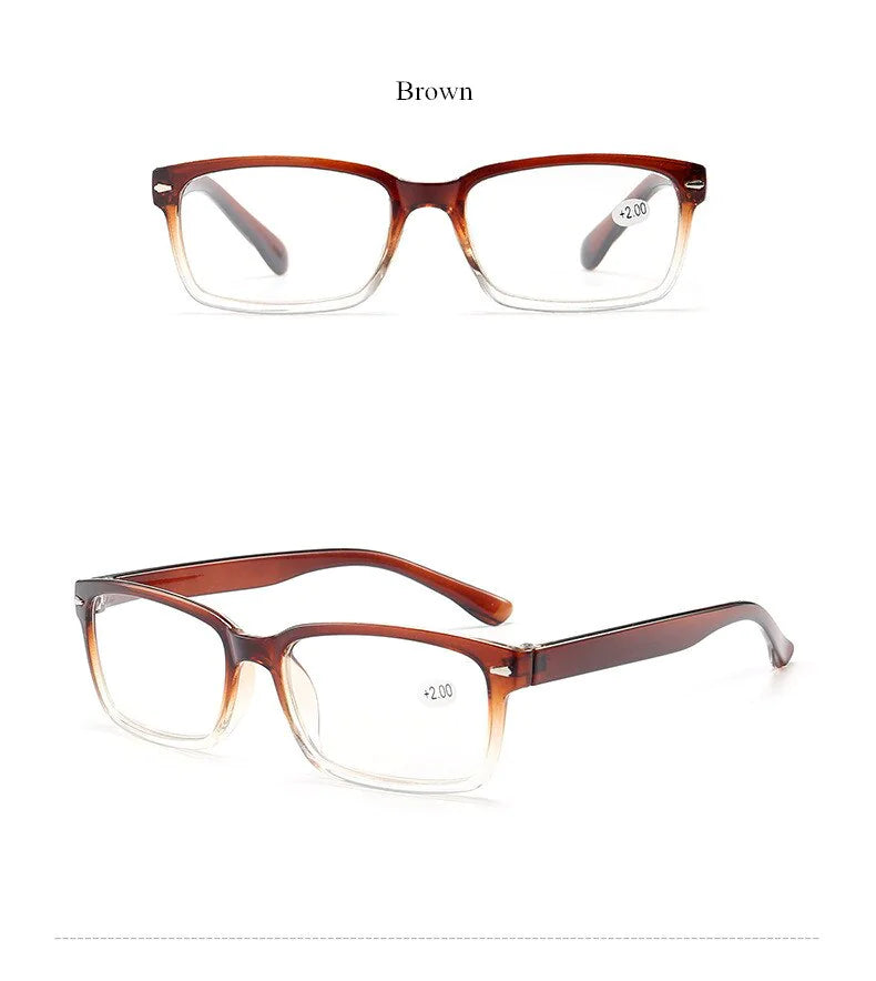 Reading Glasses Mens Womens Unisex Readers 4 PACK Square Frame New Style Quality