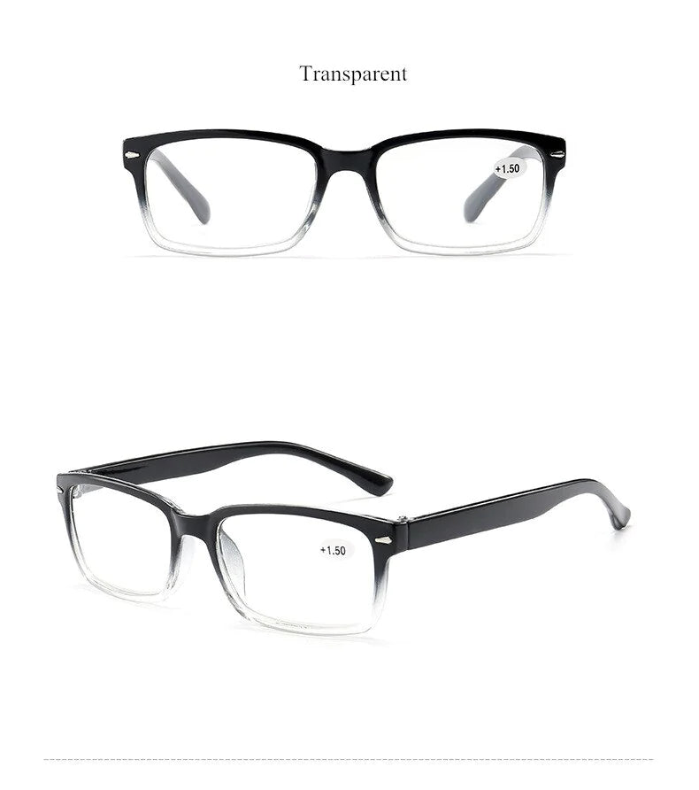 Reading Glasses Mens Womens Unisex Readers 4 PACK Square Frame New Style Quality