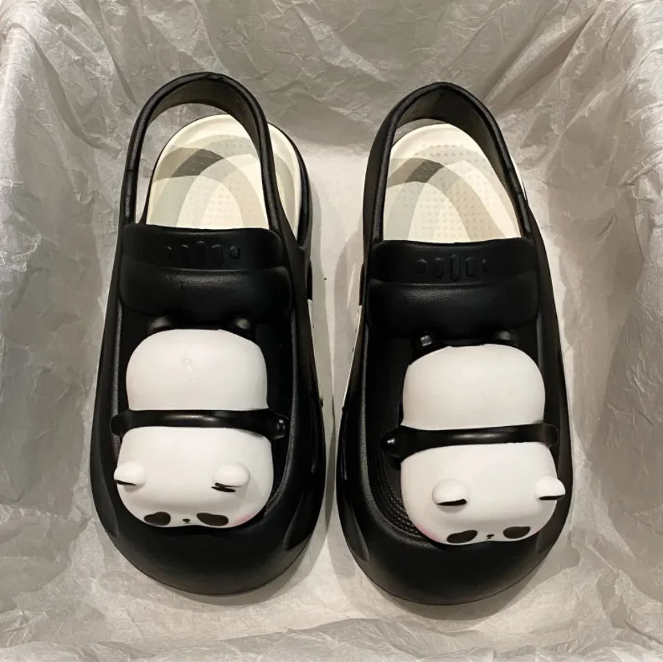 2024 Cute Panda Lamp Light Slippers for Women - Funny Summer Sandals