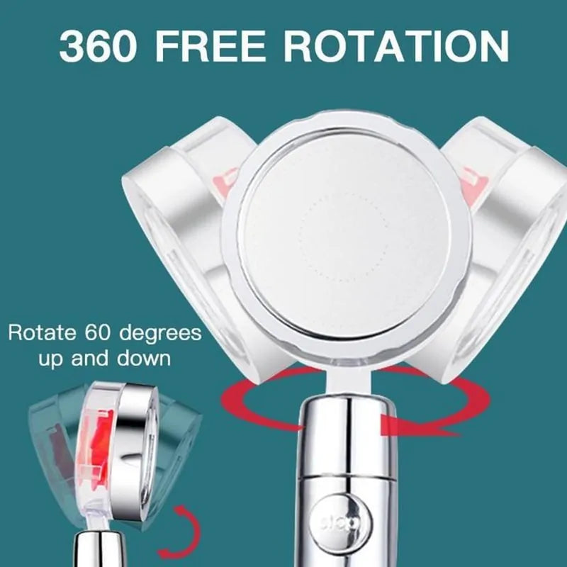 360 Rotating High Pressure Water Saving Shower Head