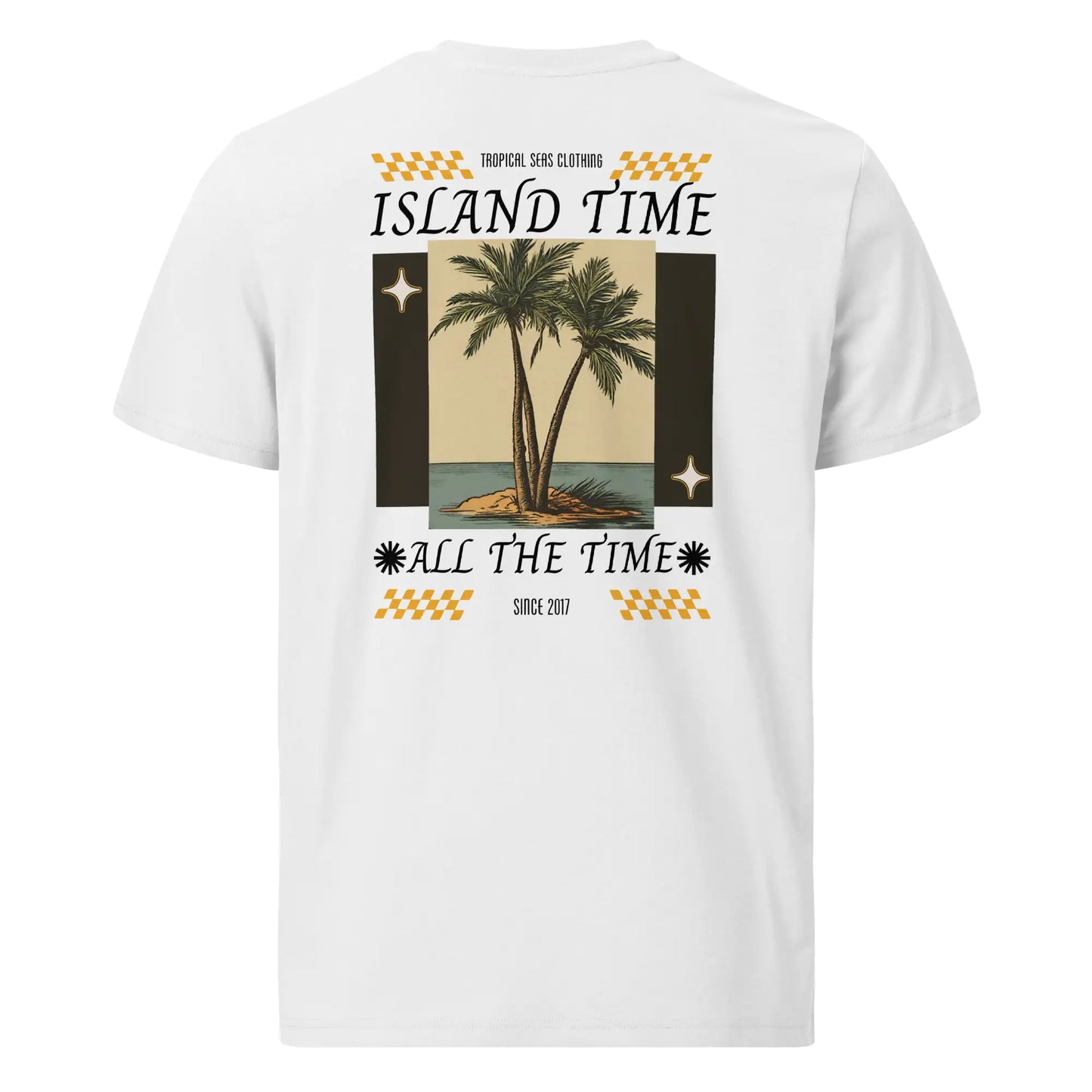 Island Time Organic Cotton T-Shirt – Embrace Comfort and Style with Tropical Seas Clothing