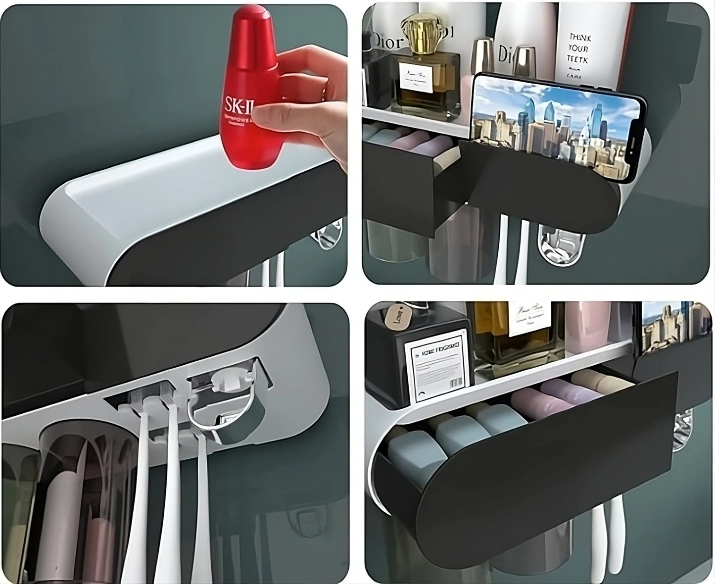 Convenient Toothbrush and Cosmetics Organizer