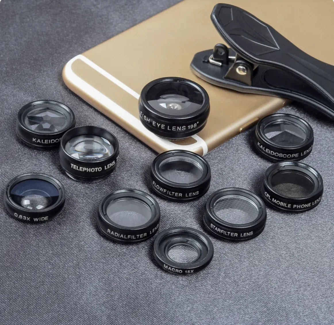 Multi-Function Fisheye, Wide-Angle, Macro, and Zoom Lens Filter Set